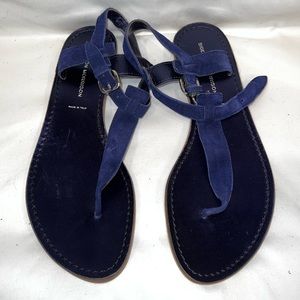 Sigerson Morrison royal blue sandals with velvet straps
